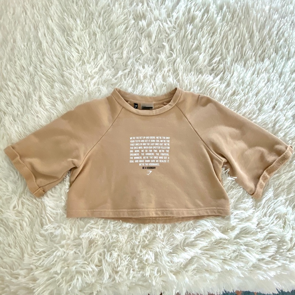 Gymshark Visionary Crop Top Taupe / Nude